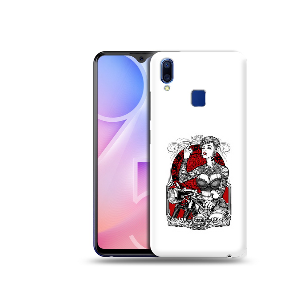 Чехол MyPads Tocco для Vivo Y95 девушка на мотоцикле (PT122996.436.308)