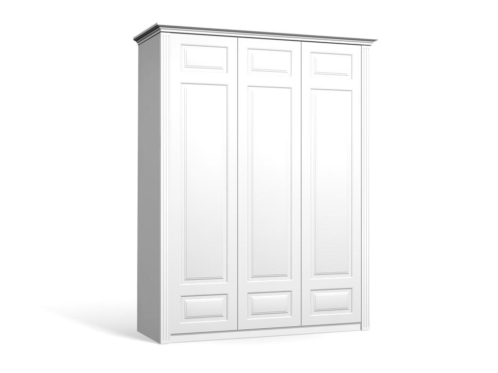 

Шкаф распашной Классика Люкс-3.10 МДФ для одежды трёхдверный 150x240x50 Мегамебель, Белый, Классика-Люкс-3.10