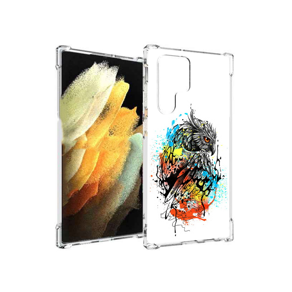 

Чехол MyPads Tocco для Samsung Galaxy S22 Ultra Творческая сова (PT172602.555.170), Прозрачный, Tocco
