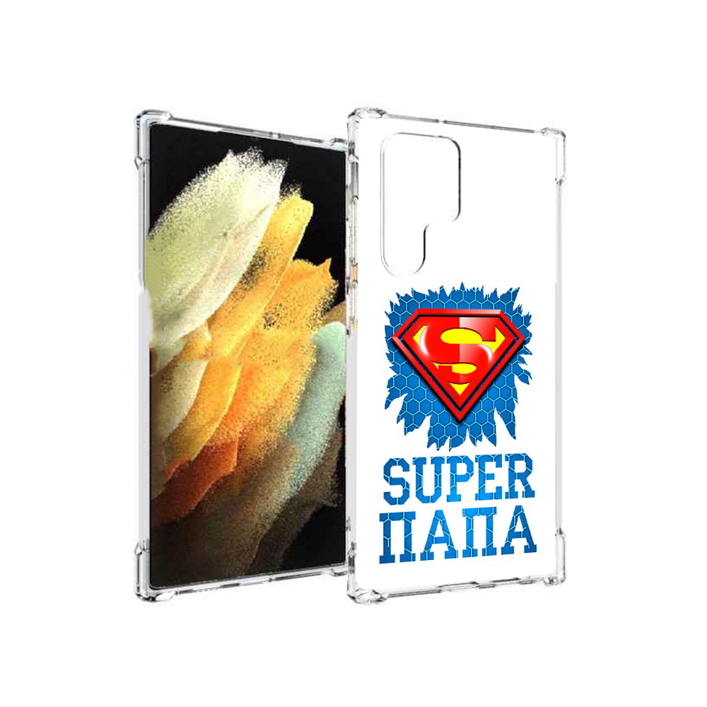 

Чехол MyPads Tocco для Samsung Galaxy S22 Ultra Супер Папа (PT172602.555.165), Прозрачный, Tocco