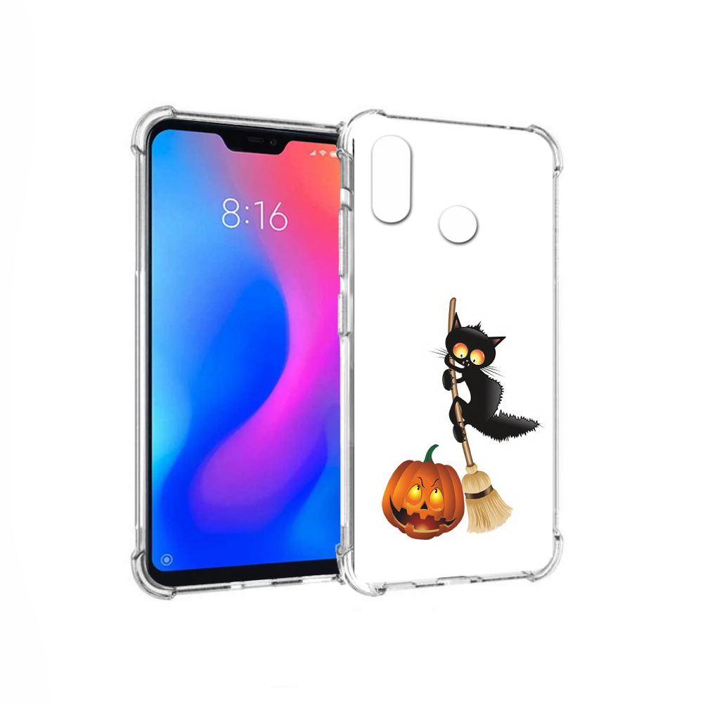 

Чехол MyPads Tocco для Xiaomi Redmi 6 Pro хэлуинский котик (PT113887.306.667), Прозрачный, Tocco