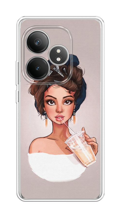 

Чехол Case Place на Realme GT 6T "Девушка с фраппе", Серый, 2517550-1