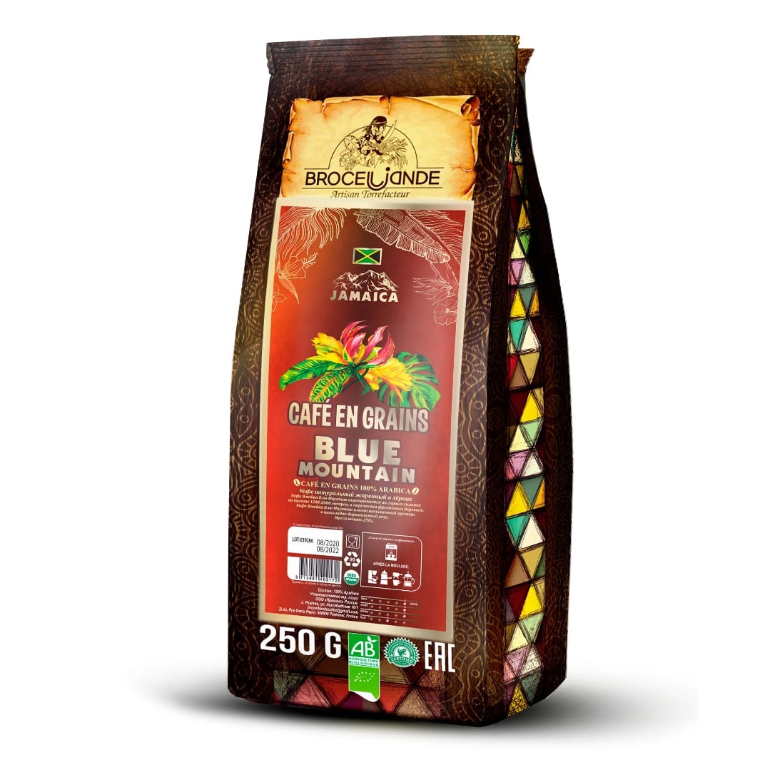 Кофе в зернах Broceliande Jamaica Blue Mountain, 250 гр