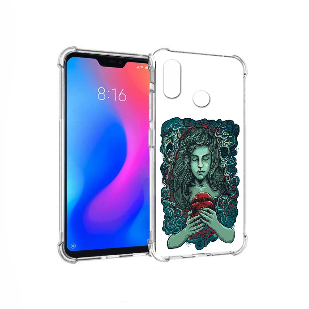 

Чехол MyPads Tocco для Xiaomi Redmi 6 Pro спящая девушка (PT113887.306.619), Прозрачный, Tocco