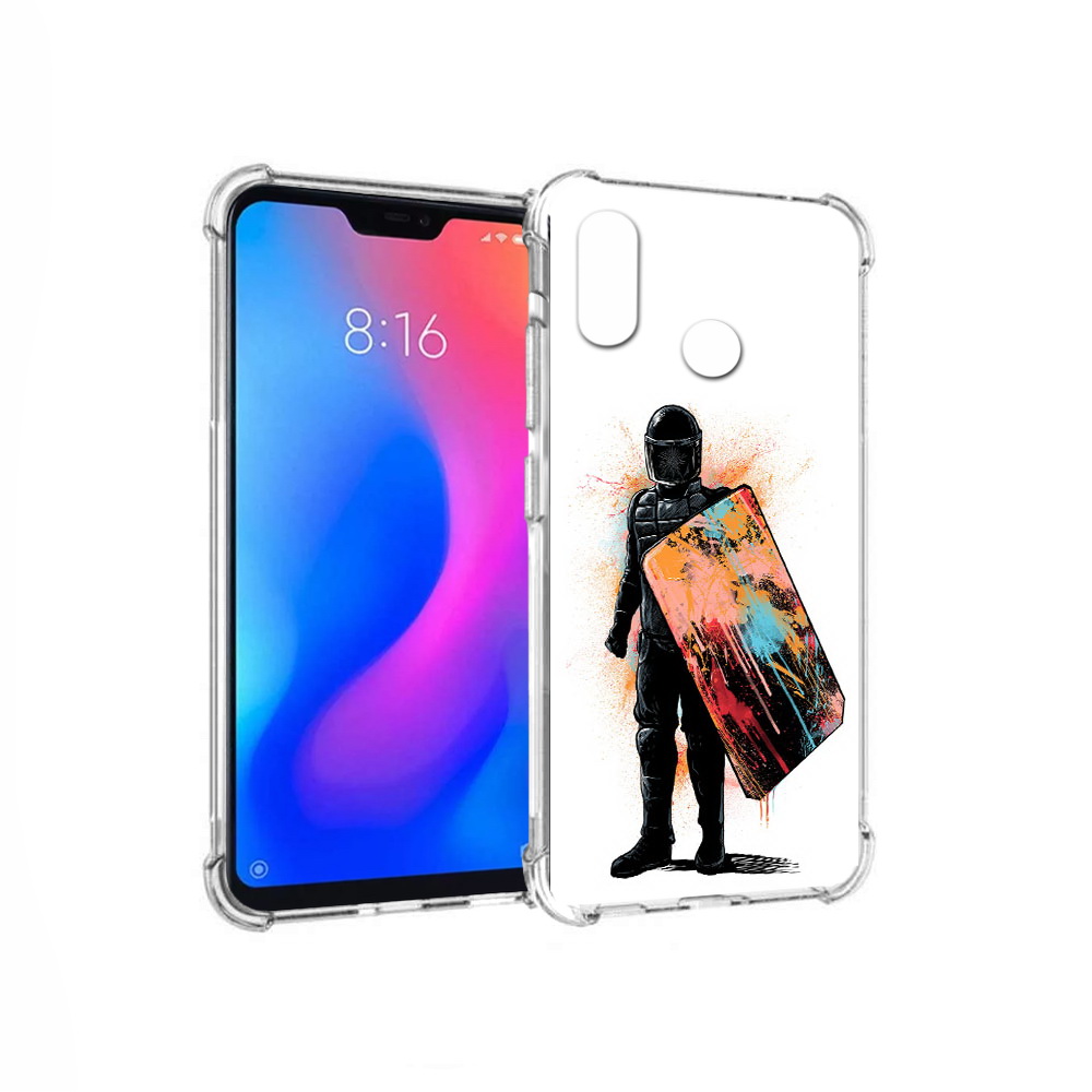 

Чехол MyPads Tocco для Xiaomi Redmi 6 Pro солдат с красочным щитом (PT113887.306.614), Прозрачный, Tocco