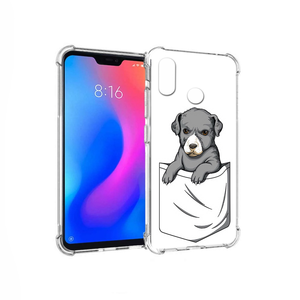 

Чехол MyPads Tocco для Xiaomi Redmi 6 Pro собачка в кармане (PT113887.306.611), Прозрачный, Tocco