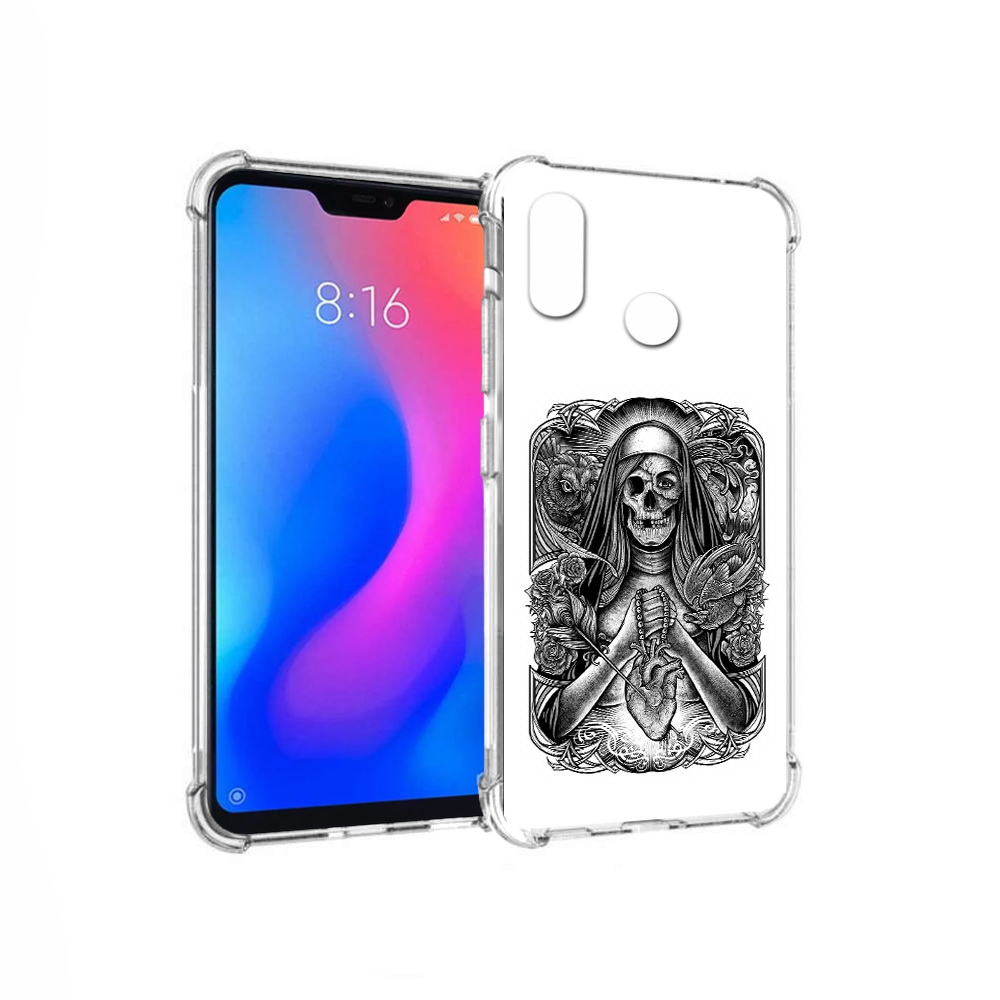 

Чехол MyPads Tocco для Xiaomi Redmi 6 Pro скелет с сердцем (PT113887.306.603), Прозрачный, Tocco