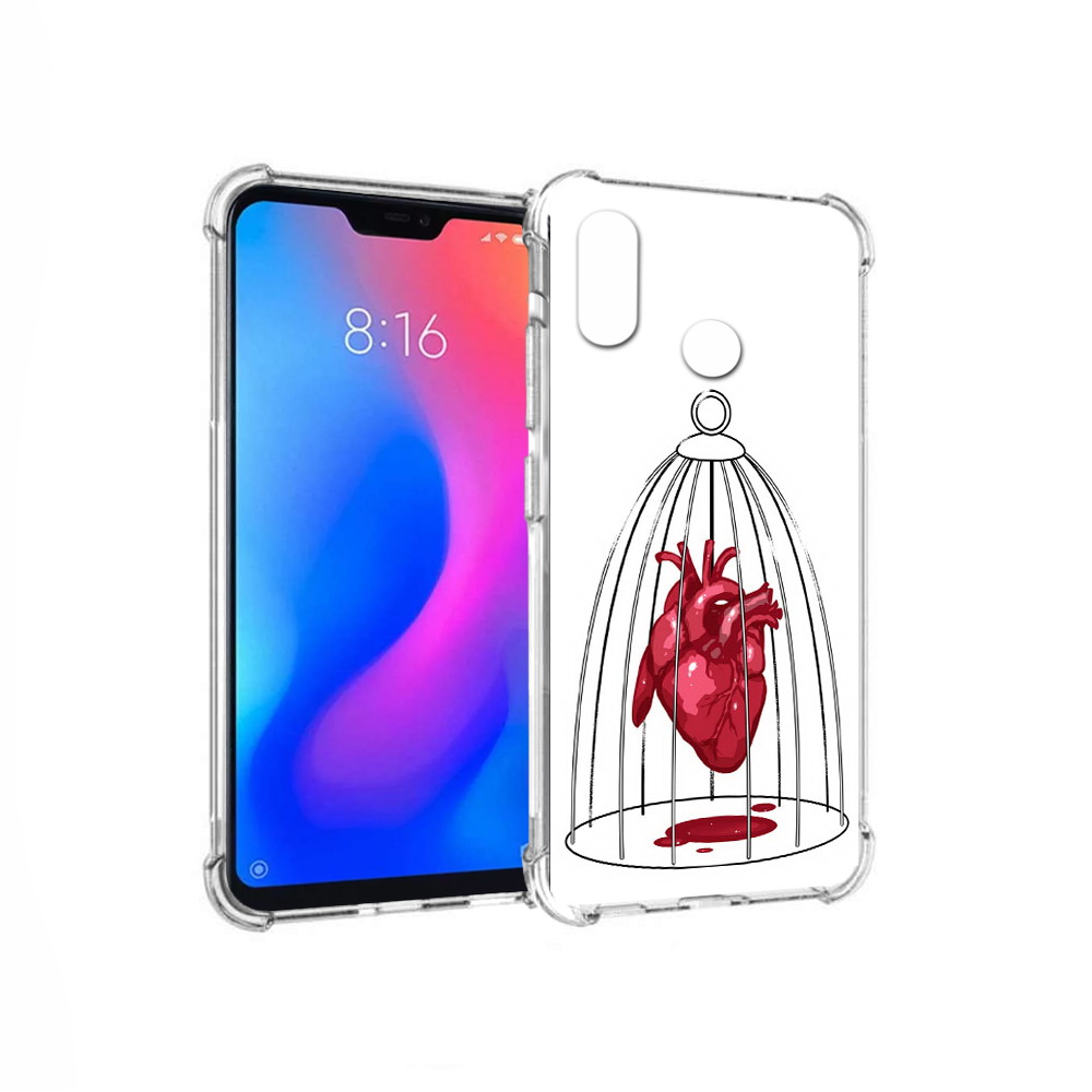 

Чехол MyPads Tocco для Xiaomi Redmi 6 Pro сердце в клетке (PT113887.306.597), Прозрачный, Tocco