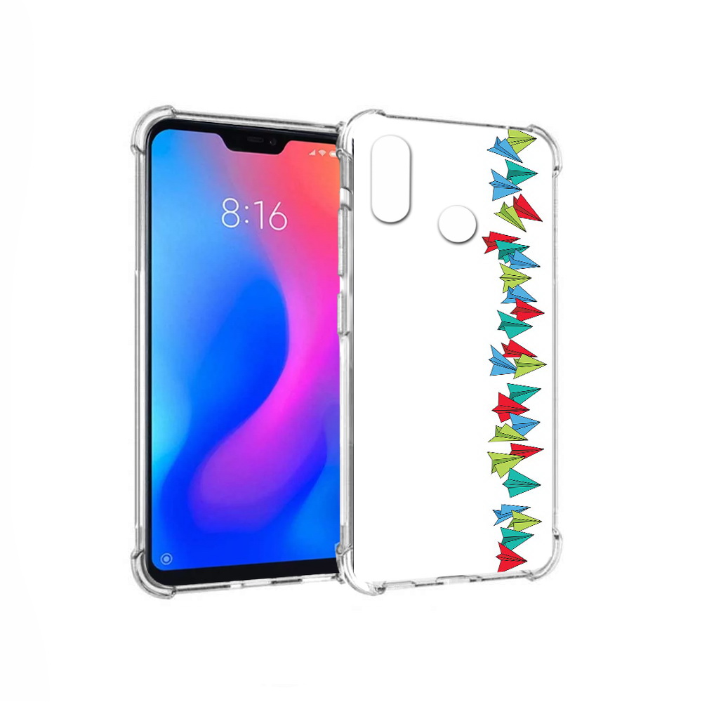 

Чехол MyPads Tocco для Xiaomi Redmi 6 Pro самолетики из листочков (PT113887.306.593), Прозрачный, Tocco