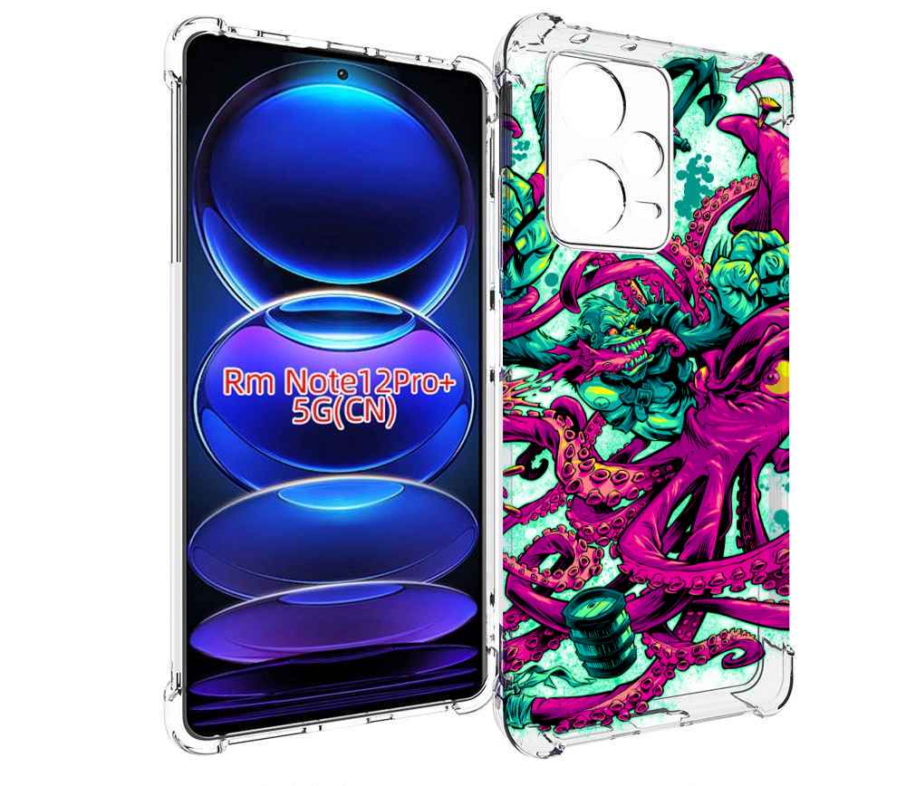 

Чехол MyPads фиолетовый кракен для Xiaomi Redmi Note 12 Pro + Plus, Прозрачный, Tocco