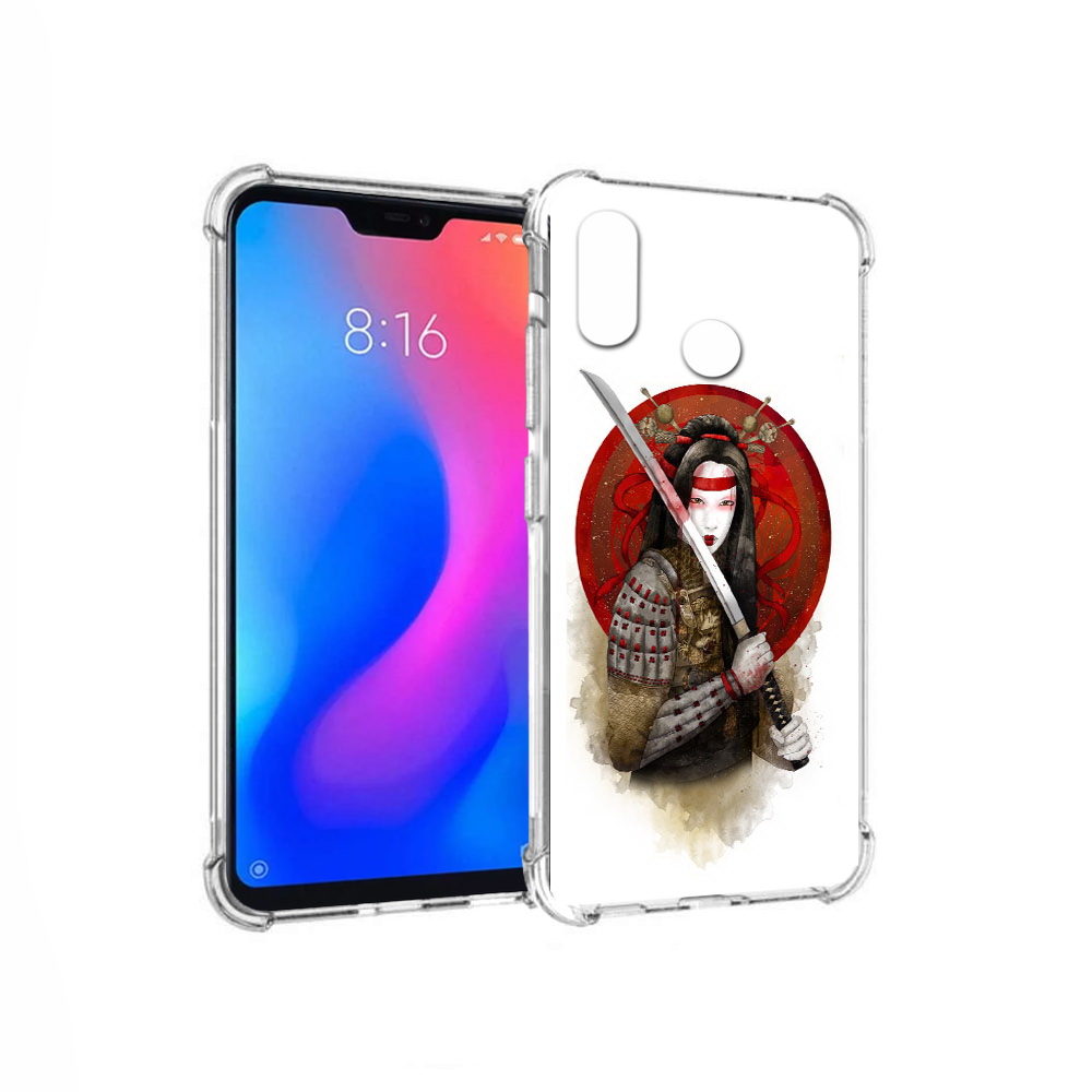 Чехол MyPads Tocco для Xiaomi Redmi 6 Pro рисованная девушка с катаной (PT113887.306.580)
