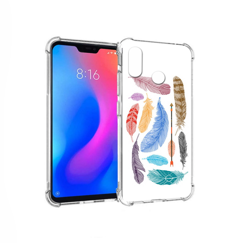 

Чехол MyPads Tocco для Xiaomi Redmi 6 Pro разноцветные перья (PT113887.306.572), Прозрачный, Tocco