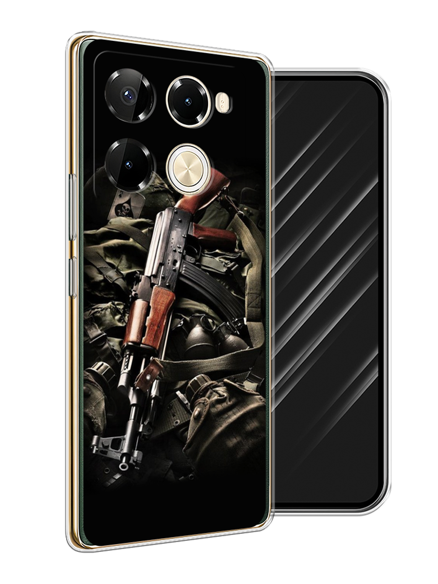 

Чехол Awog на Infinix Note 40 Pro 5G/Note 40 Pro Plus "Автомат", Черный;коричневый;серый, 3105950-1