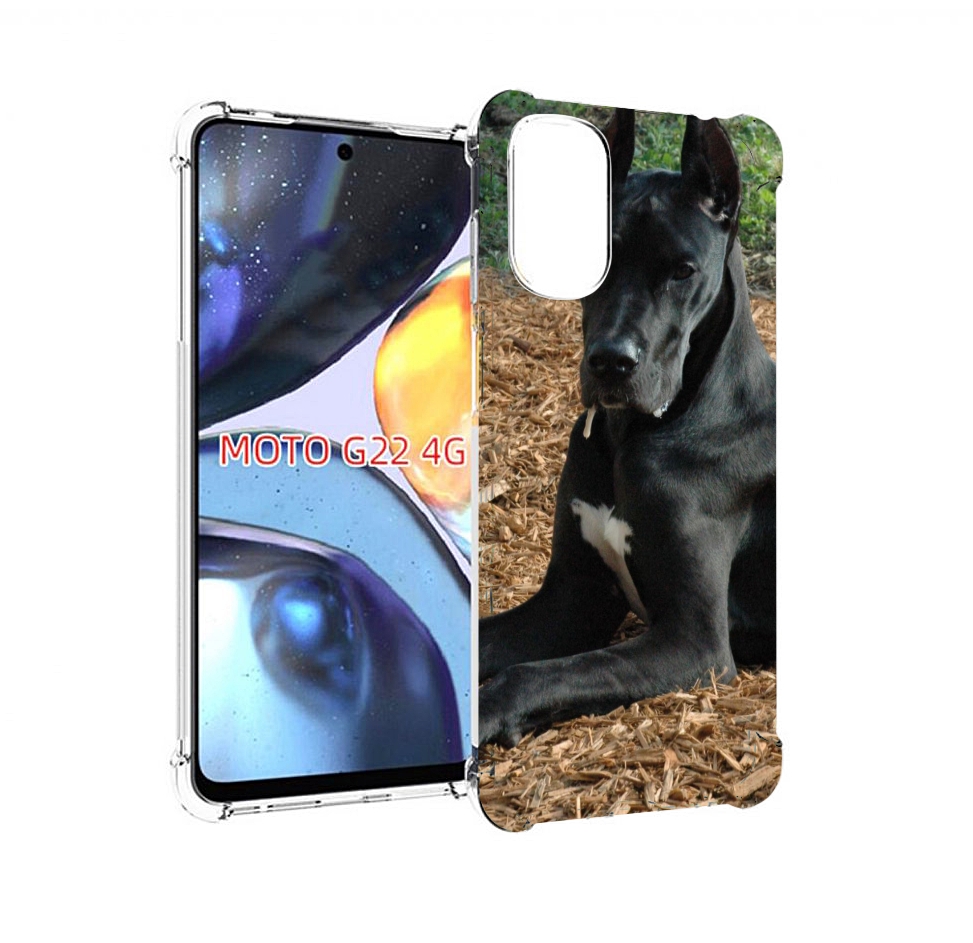 

Чехол MyPads немецкии дог для Motorola Moto G22 4G, Прозрачный, Tocco