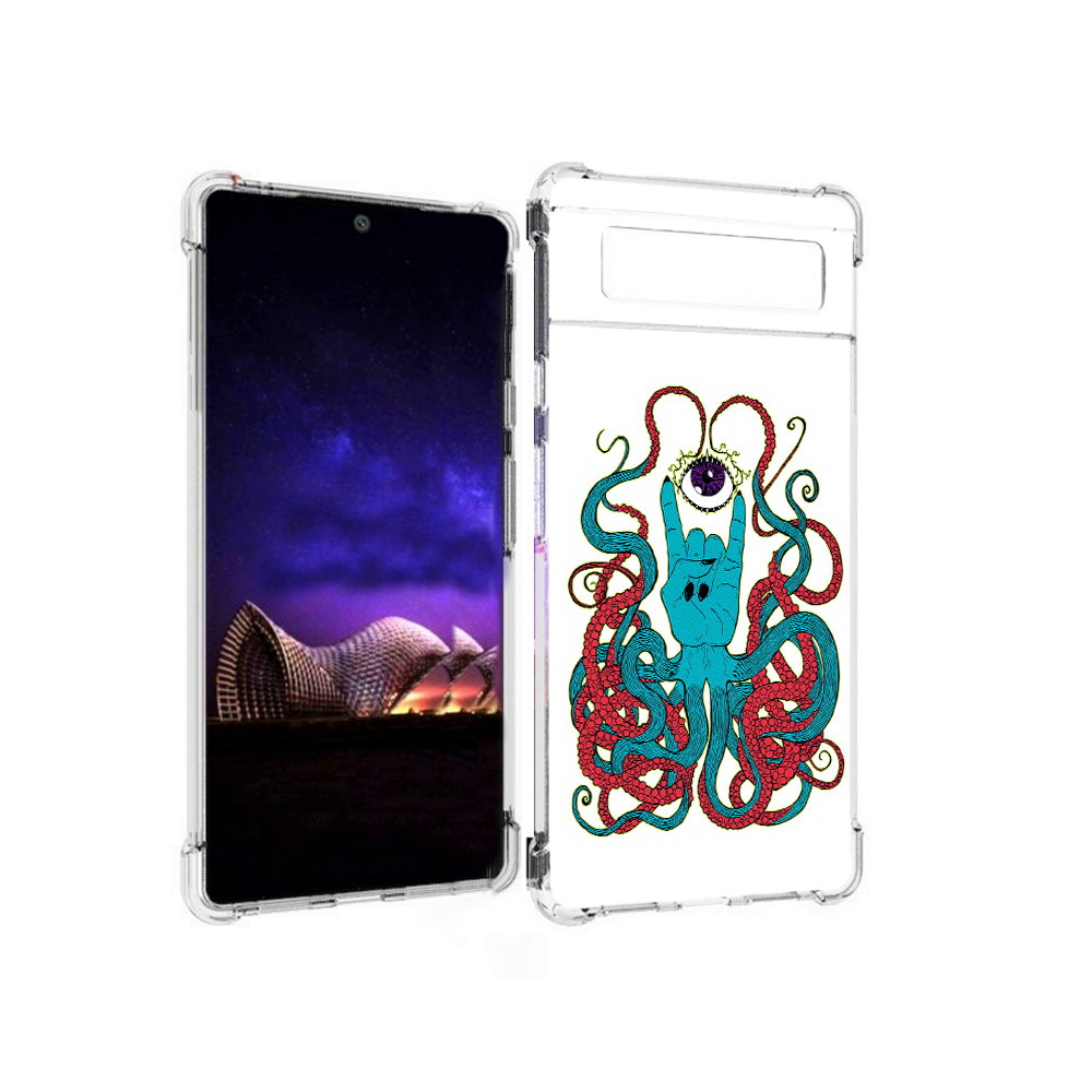 

Чехол MyPads Tocco для Google Pixel 6 осьминог-рука абстракция, Прозрачный, Tocco