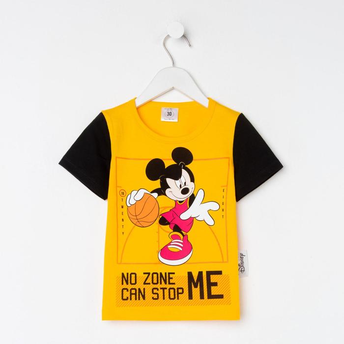 

Футболка детская Mickey Микки Маус, рост 86-92, жёлтый, Желтый