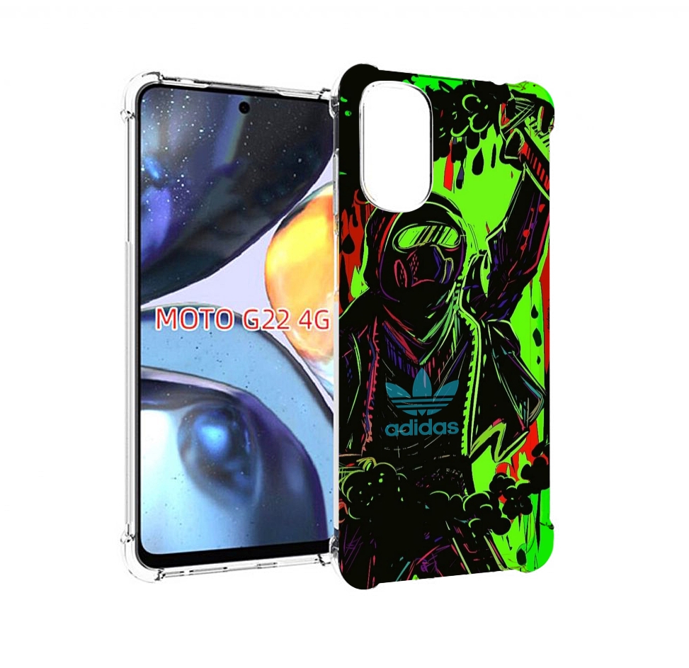 Чехол MyPads мужчина в красках адидас для Motorola Moto G22 4G