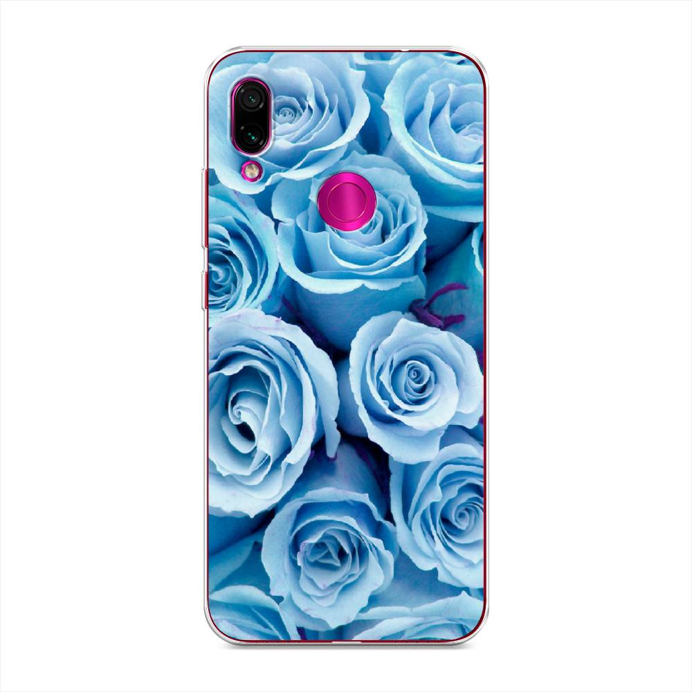 фото Силиконовый чехол "лазурные розы" на xiaomi redmi note 7 awog