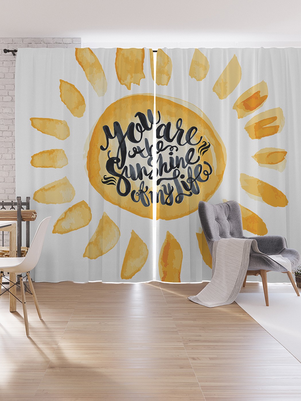 

Шторы под лён JoyArty "Солнечная любовь", серия Oxford DeLux, 340х265 см, Солнечная любовь