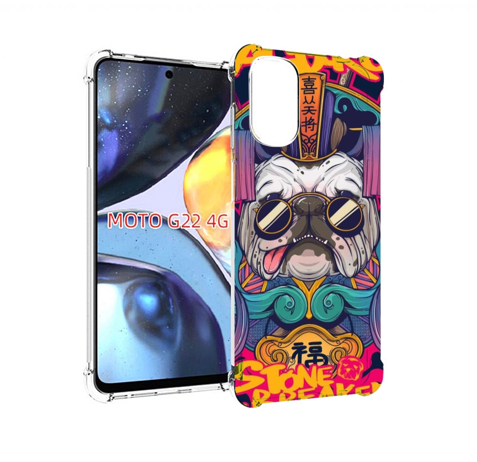 

Чехол MyPads мопс агро яркая для Motorola Moto G22 4G, Прозрачный, Tocco