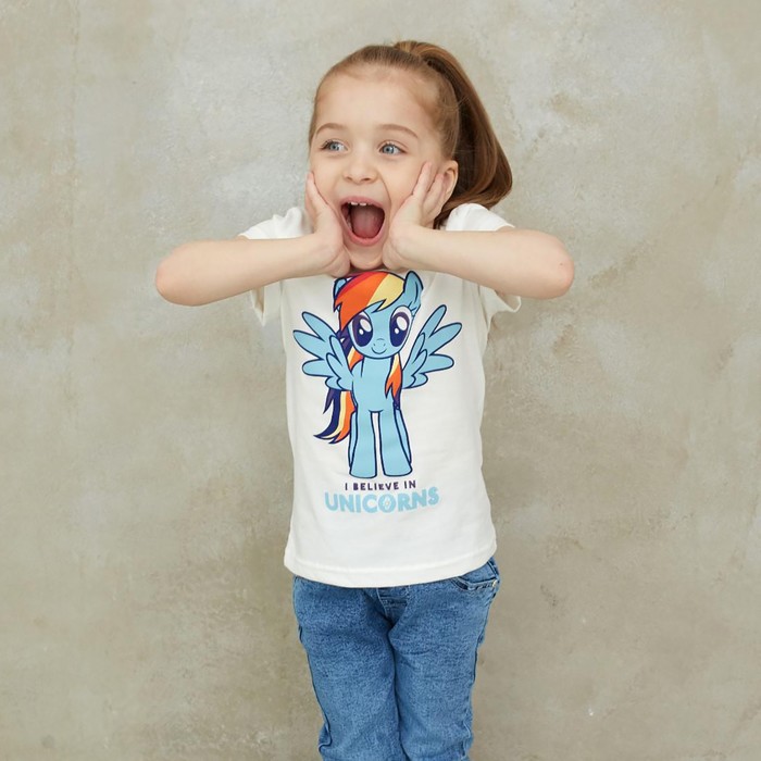 

Футболка детская "Rainbow Dash", Мой маленький пони, рост 86-92, белый