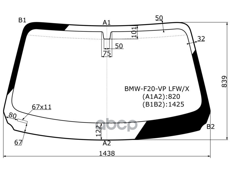 

Стекло Лобовое Bmw 1 Series F20/21 3/5D 11-19 Xyg Арт. Bmw-F20-Vp Lfw/X