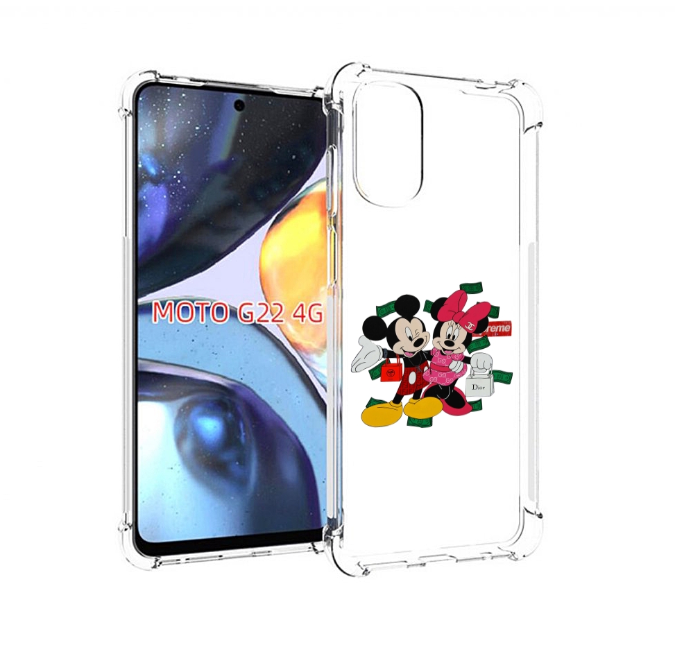

Чехол MyPads модные-микки-маус детский для Motorola Moto G22 4G, Прозрачный, Tocco