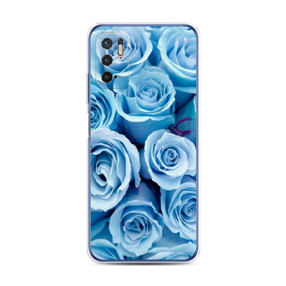 фото Силиконовый чехол "лазурные розы" на xiaomi redmi note 10t awog