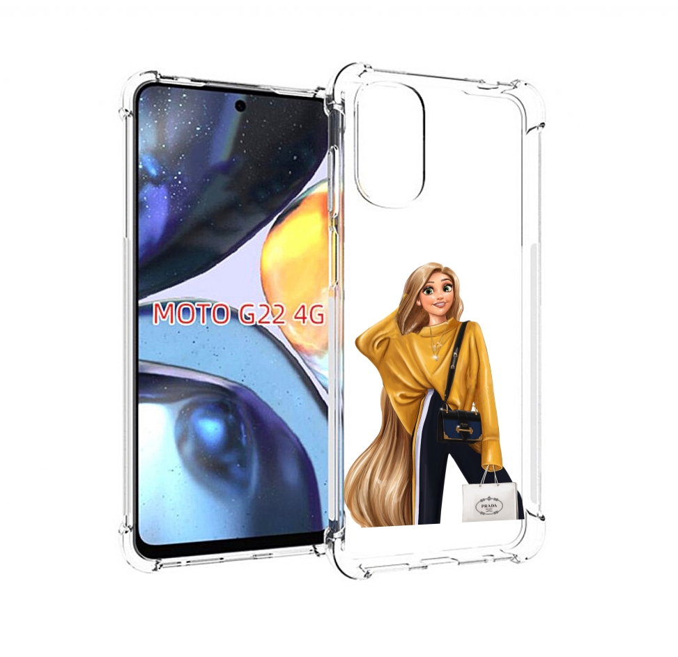 

Чехол MyPads модная-рапунсель женский для Motorola Moto G22 4G, Прозрачный, Tocco
