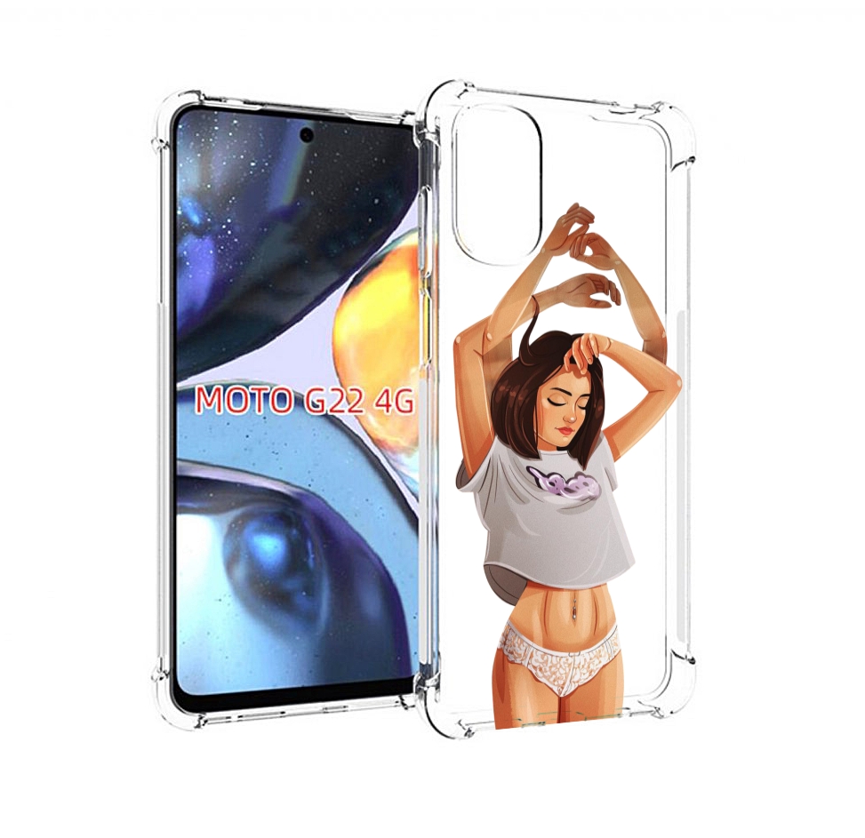 

Чехол MyPads много-рук женский для Motorola Moto G22 4G, Прозрачный, Tocco