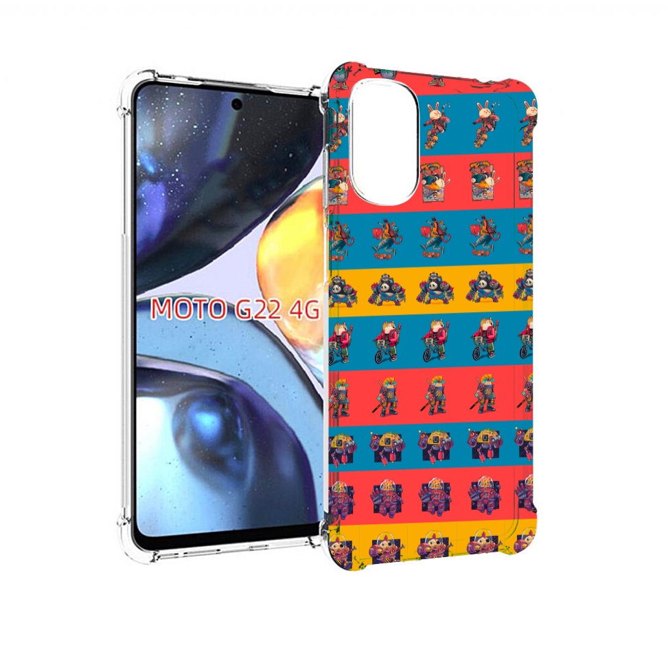 

Чехол MyPads много стикеров для Motorola Moto G22 4G, Прозрачный, Tocco