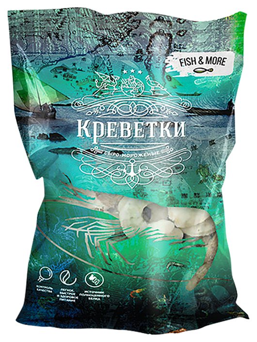 

Креветка Fish & More Penaeus Vannamei сыромороженые 600 г