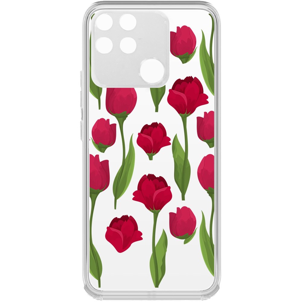 

Чехол-накладка Krutoff Clear Case Розы паттерн для Realme Narzo 50A