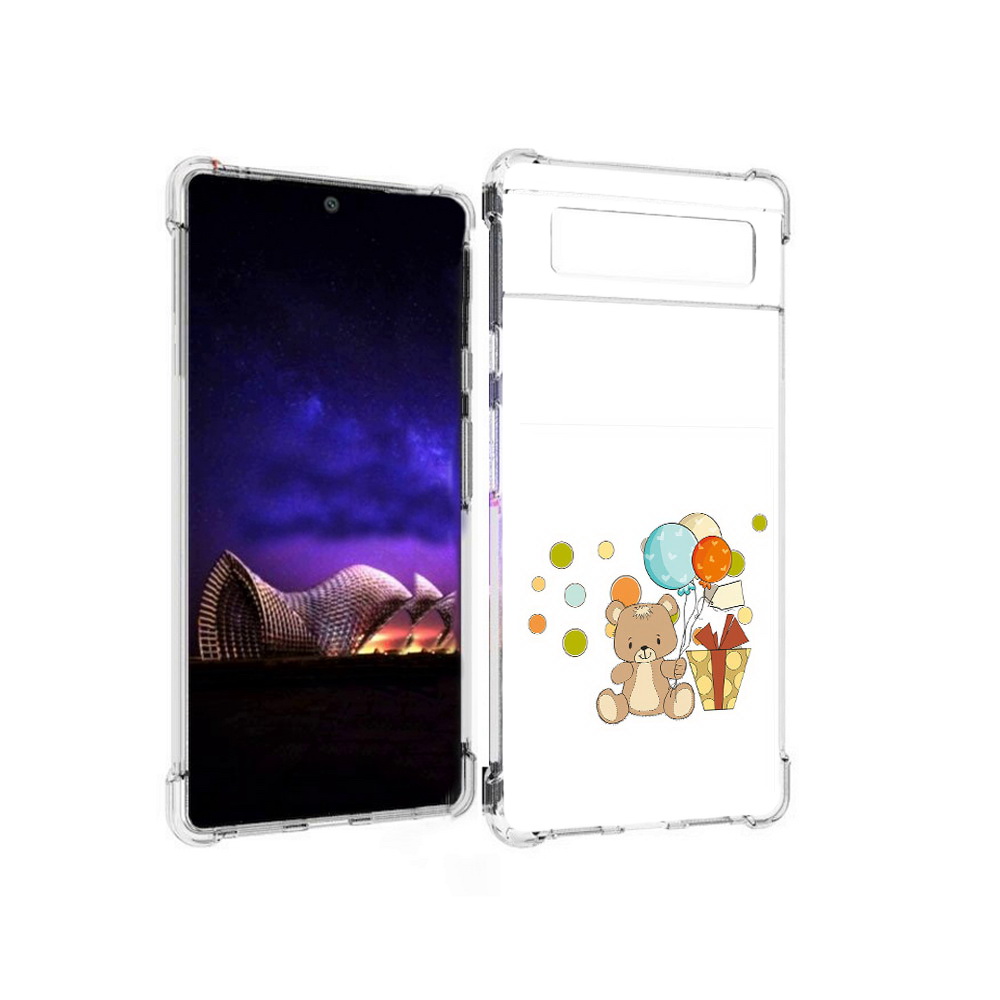 

Чехол MyPads Tocco для Google Pixel 6 медвеженок с подарком, Прозрачный, Tocco