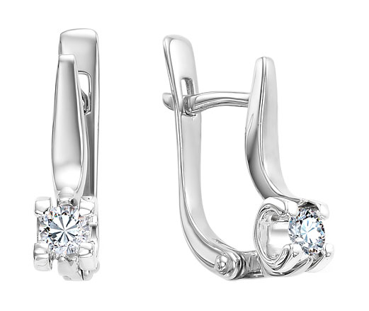

Серьги из белого золота с бриллиантом Империал S2251-220, S2251-220