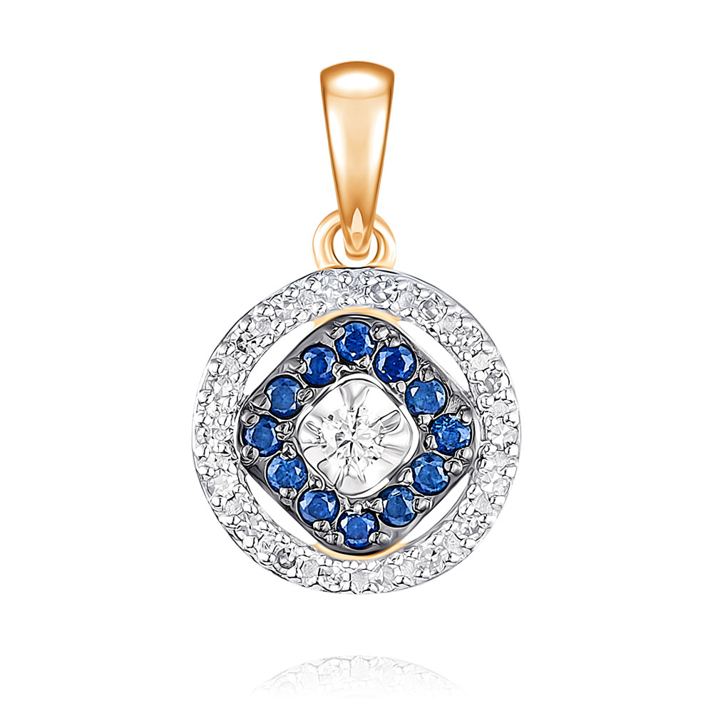 

Кулон из красного золота ADAMAS 34040857/01-А50ДЧ-432, бриллиант/сапфир, 34040857/01-А50ДЧ-432
