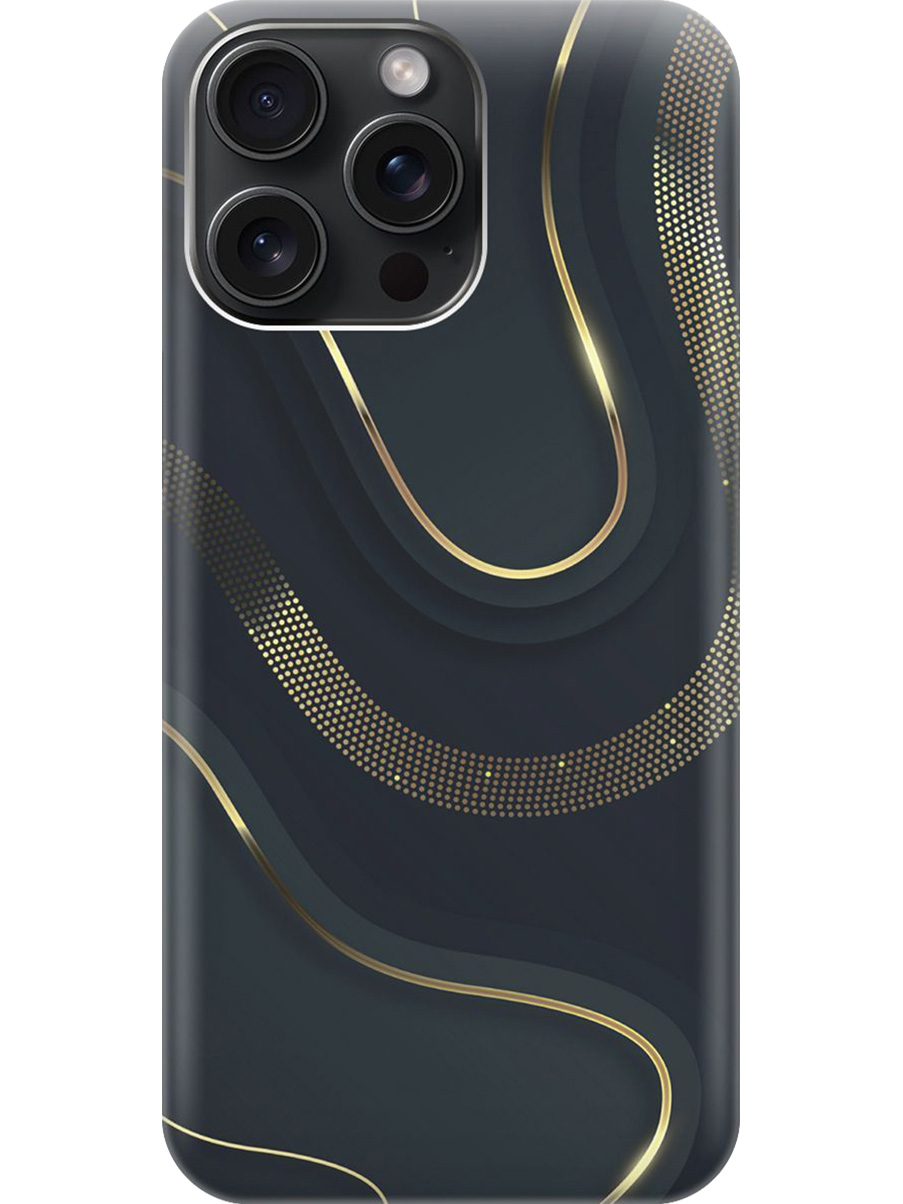 

Силиконовый чехол на Apple iPhone 15 Pro Max с принтом "Золотистые акценты", Прозрачный;золотистый;серый, 775148131