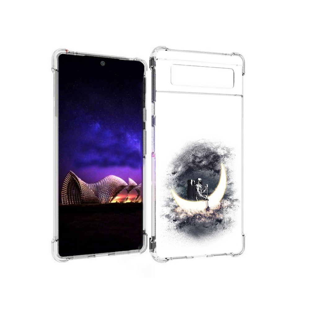 

Чехол MyPads Tocco для Google Pixel 6 лунный путешественник, Прозрачный, Tocco