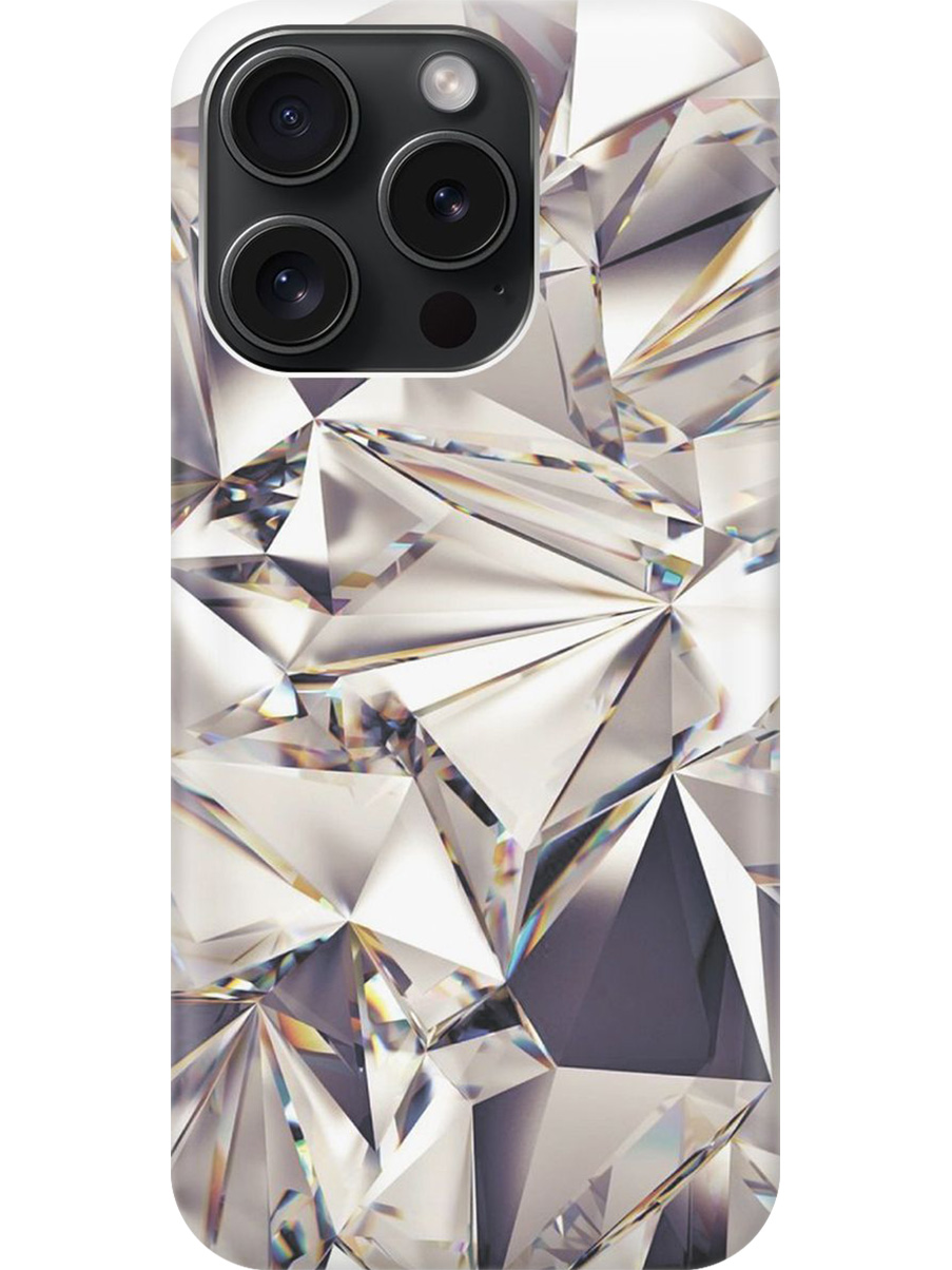 

Силиконовый чехол на Apple iPhone 15 Pro с принтом "Алмазные грани", Прозрачный;серый;черный, 775148031