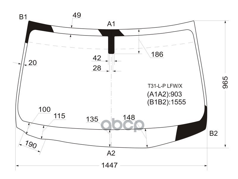 

Стекло Лобовое Nissan X-Trail 07-14 Xyg Арт. T31-L-P Lfw/X