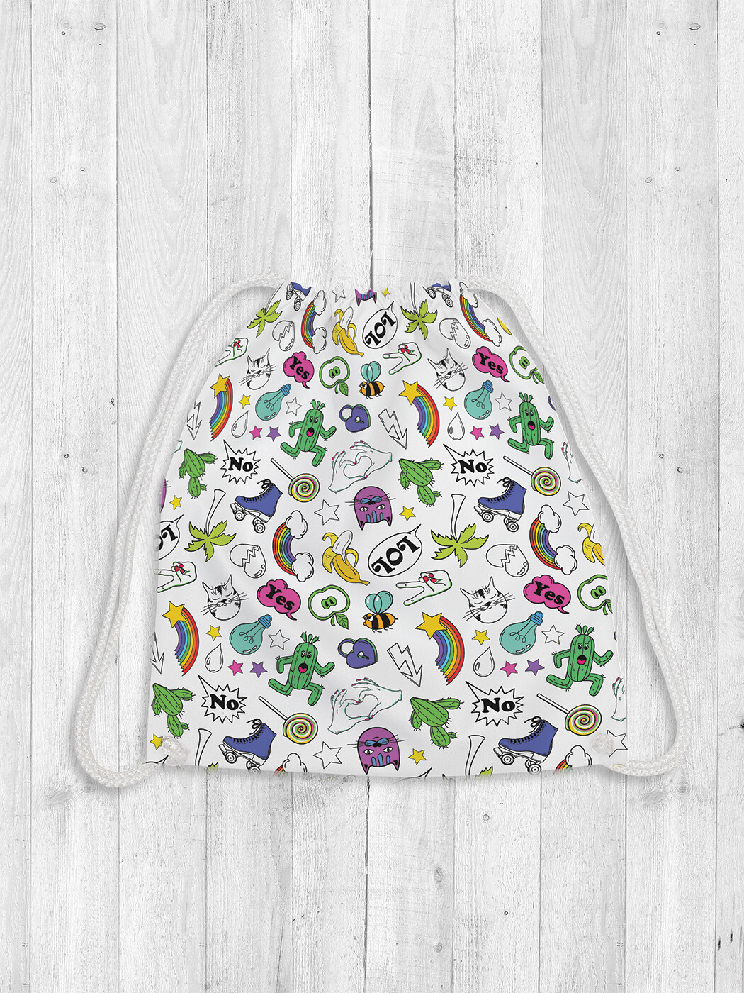 

Мешок для обуви унисекс JoyArty bpa_55405 белый, 38х40 см, bpa_55405