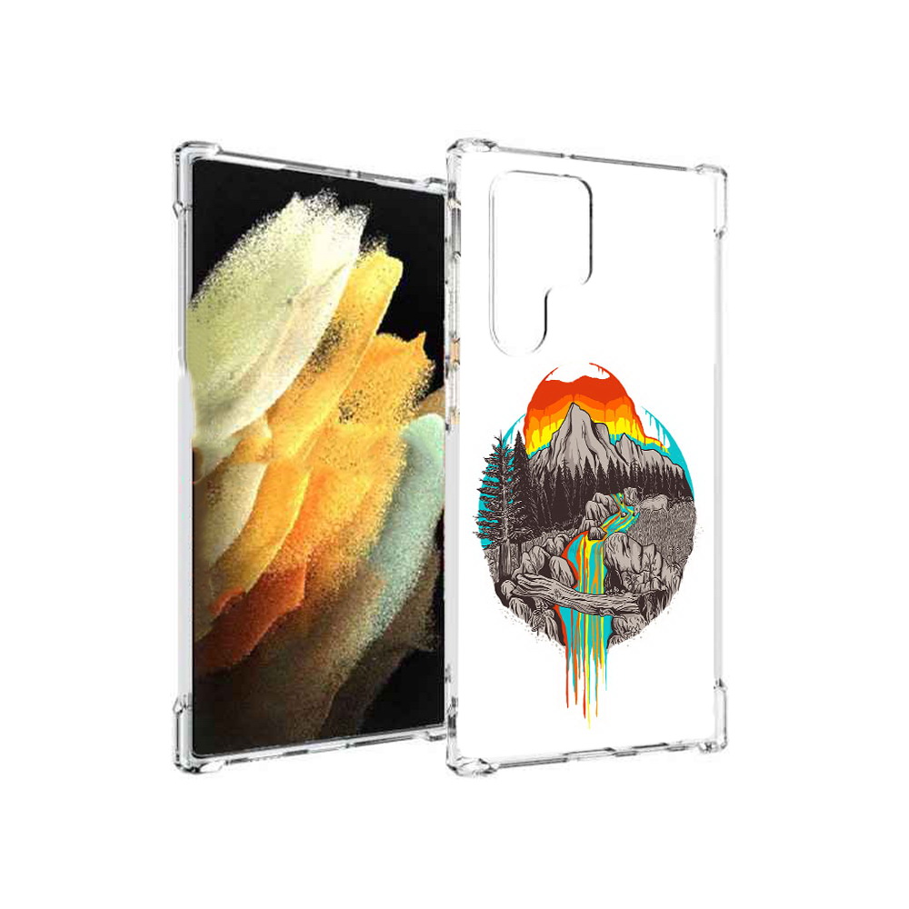 

Чехол MyPads Tocco для Samsung Galaxy S22 Ultra Радужный водопад (PT172602.555.144), Прозрачный, Tocco