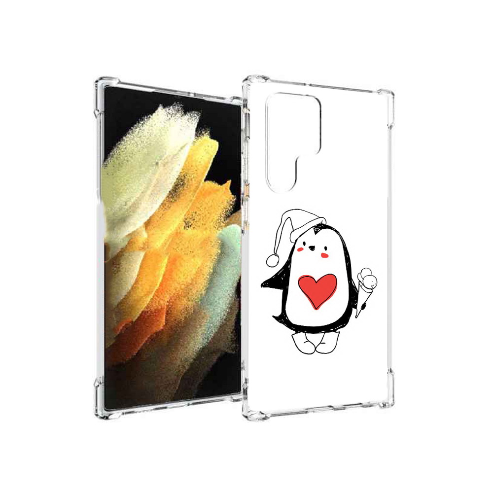 

Чехол MyPads Tocco для Samsung Galaxy S22 Ultra Пингвин с мороженым (PT172602.555.135), Прозрачный, Tocco