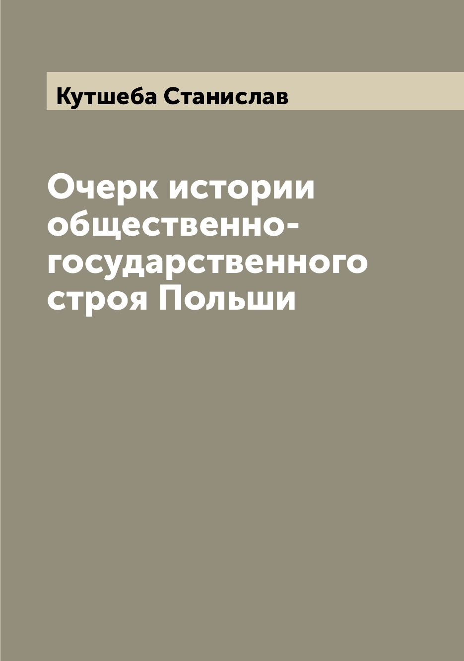 

Книга Очерк истории общественно-государственного строя Польши