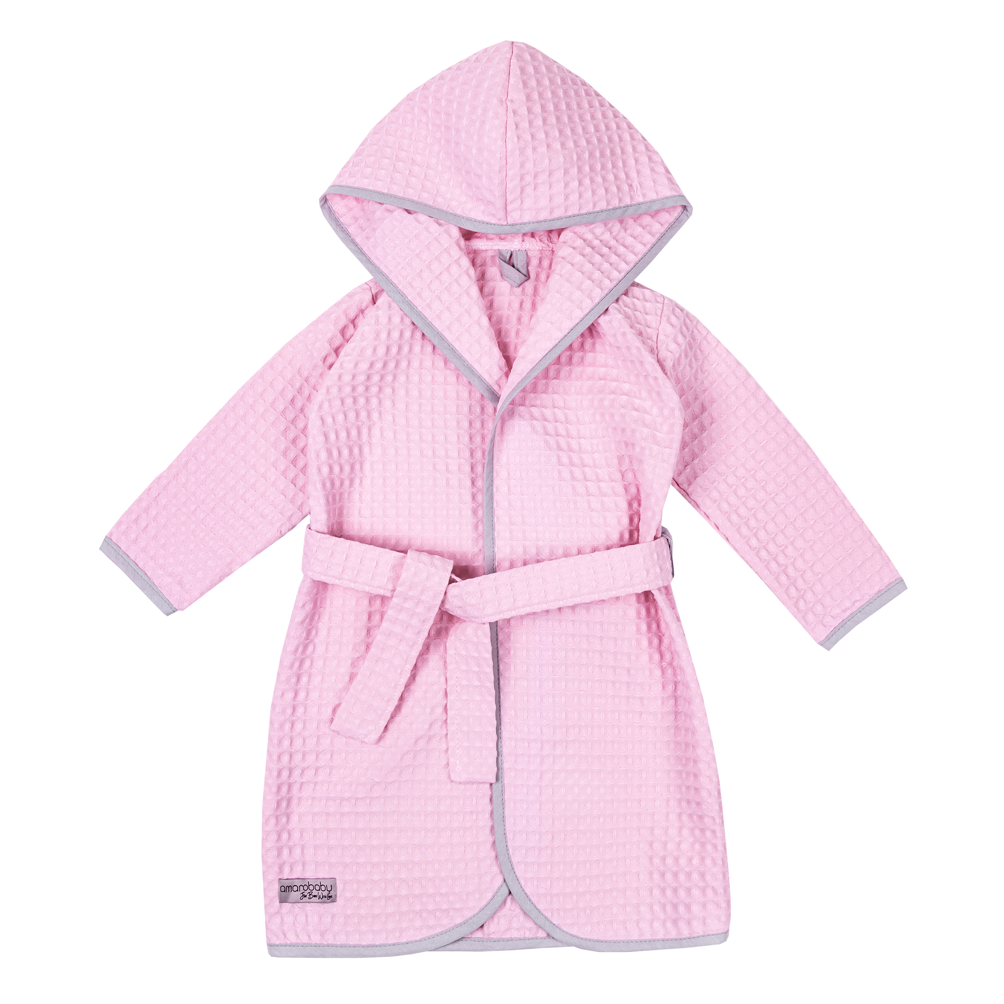 фото Халат для девочек amarobaby ab-od22-waf2502 цв. розовый р. 98