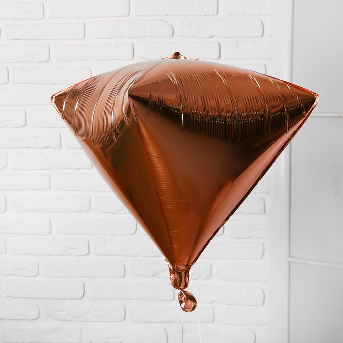 

Шар фольгированный 27" 3D, индивидуальная упаковка, цвет розовое золото, Новый год