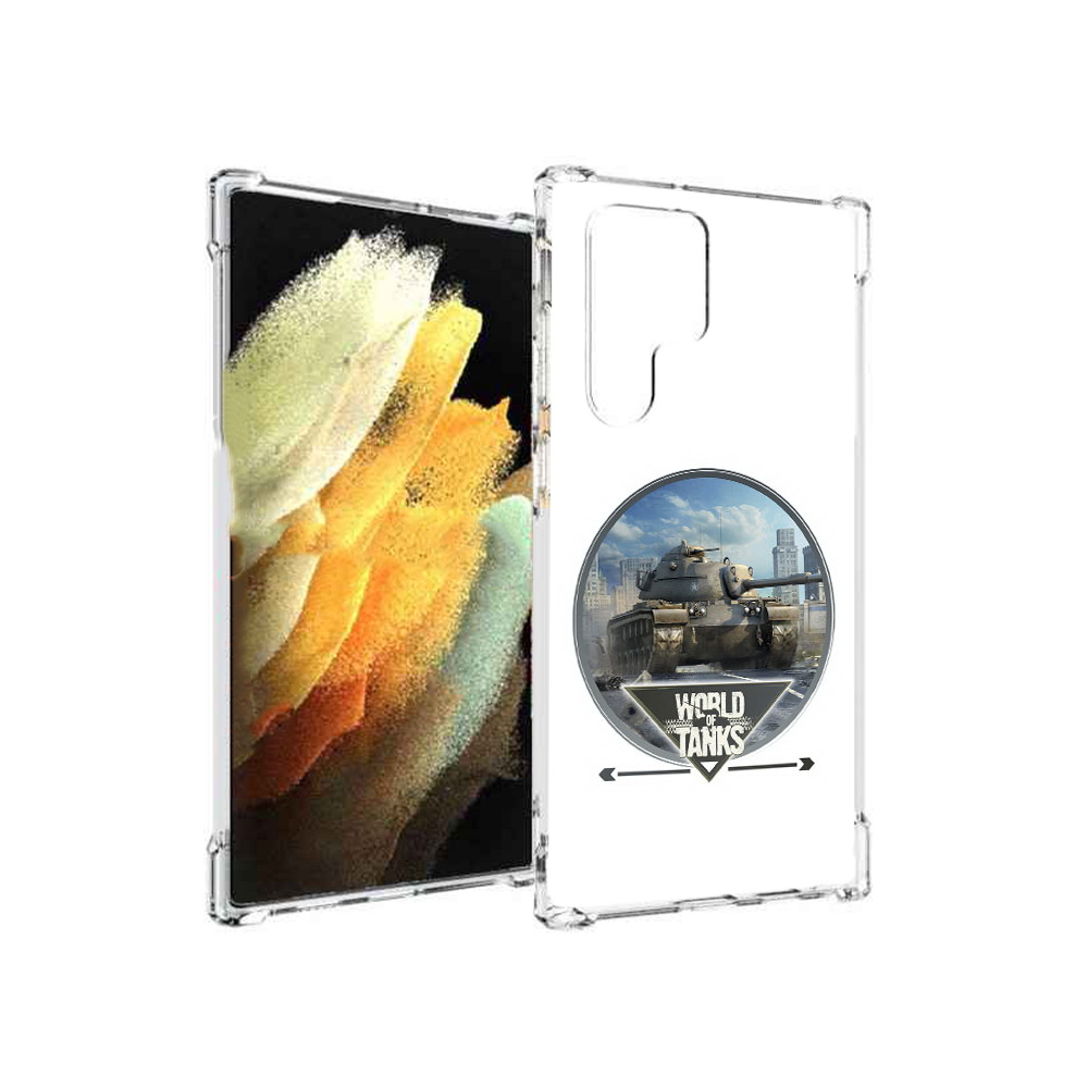 

Чехол MyPads Tocco для Samsung Galaxy S22 Ultra Мир танков (PT172602.555.119), Прозрачный, Tocco