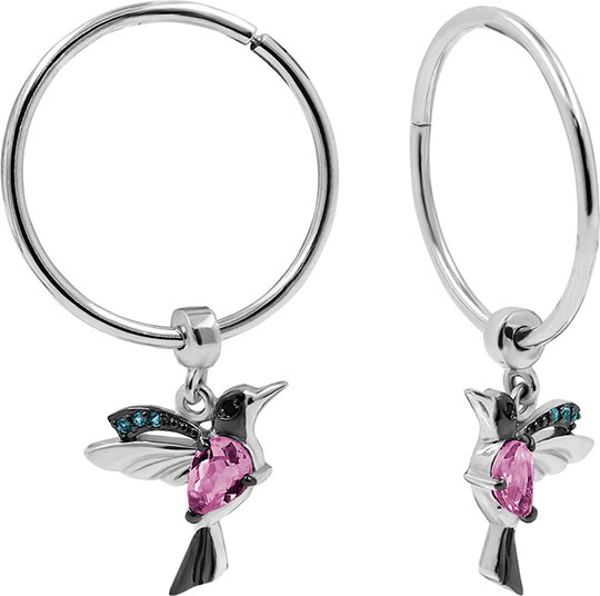 

Серьги из серебра с кварцем Серебро России KN-040R110-1044976, KN-040R110-1044976