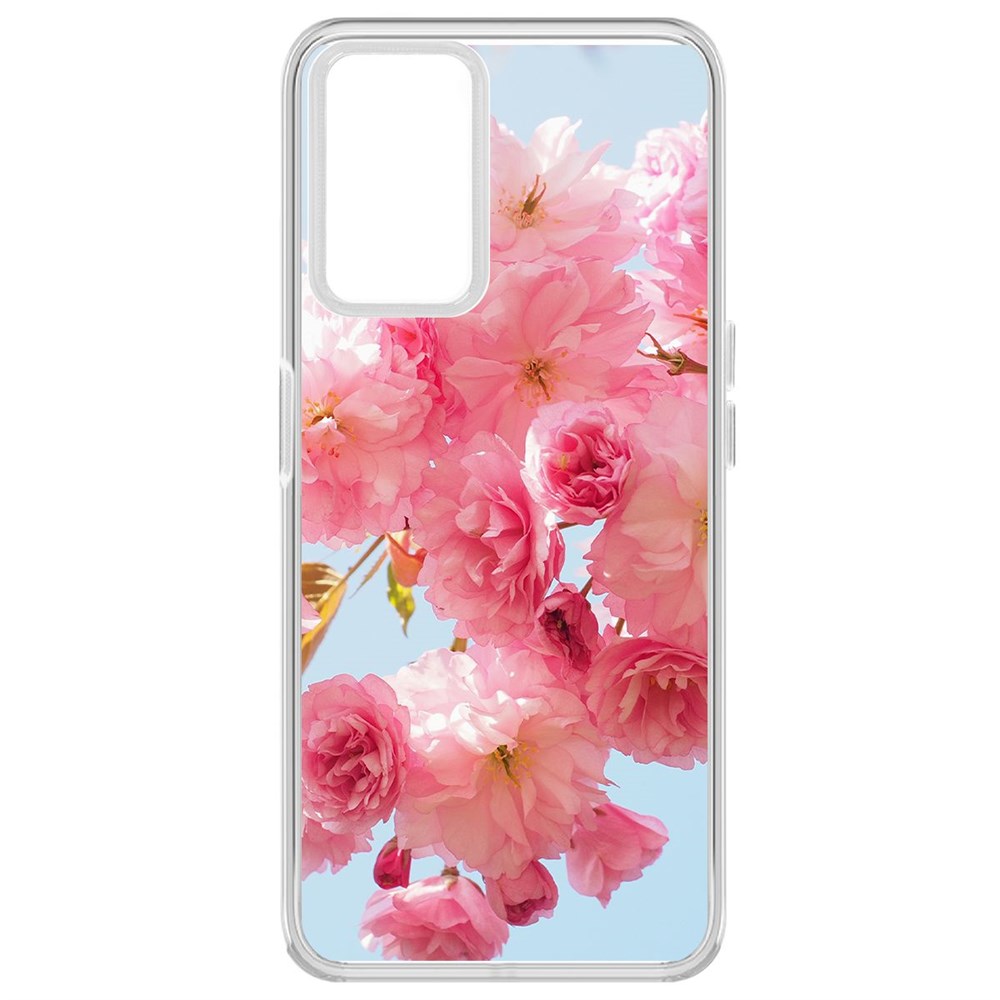 

Чехол-накладка Krutoff Clear Case Сакура для Realme 9i, Прозрачный
