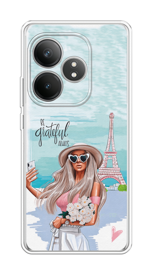 

Чехол Case Place на Realme GT 6T "Селфи Париж", Голубой;бежевый, 2517550-1